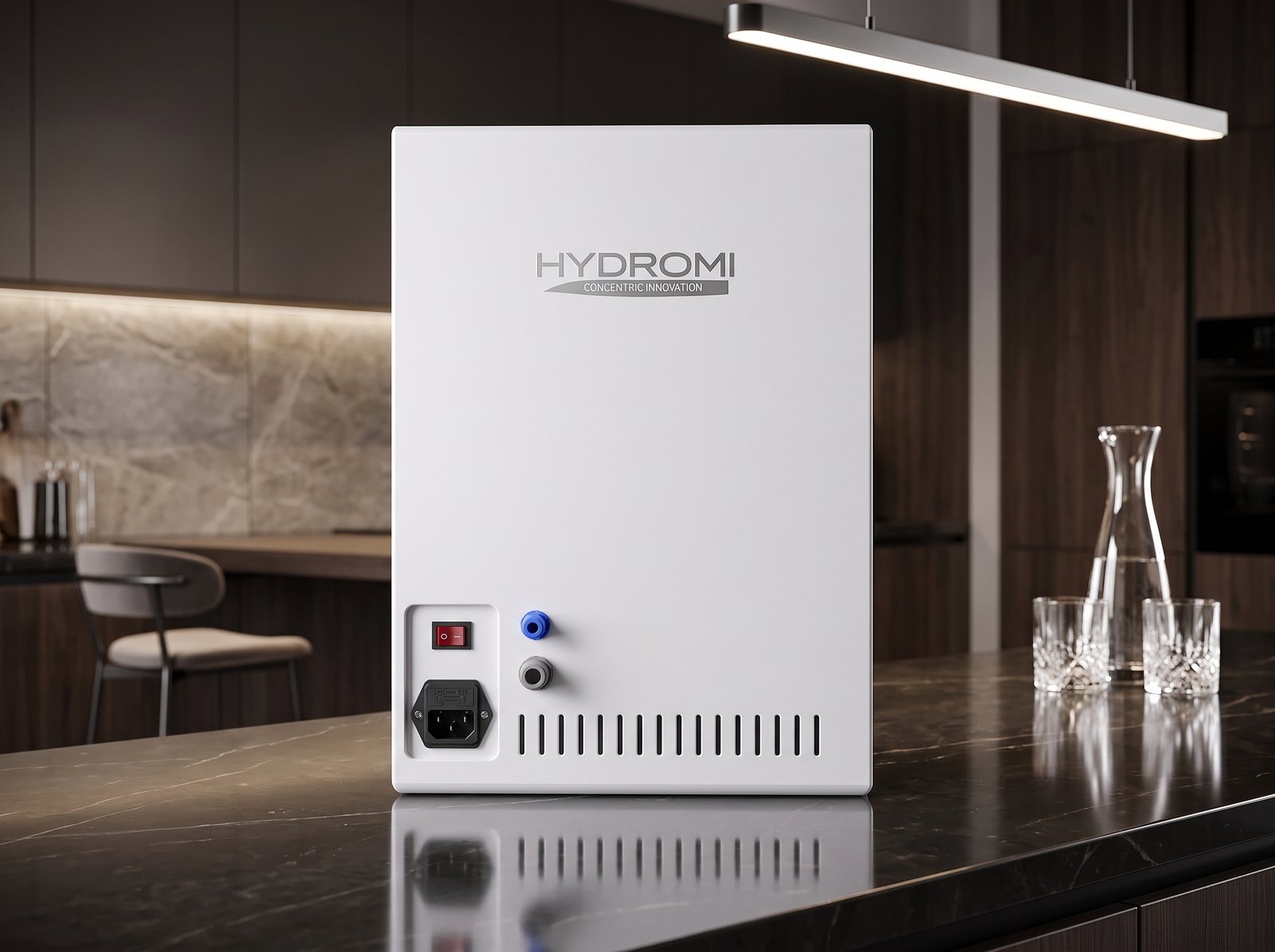 Premium Product Angle — opposite side view of the Hydromi machine